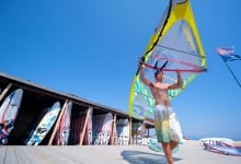 Windsurfing in Sardinia (Porto Pollo), Italy