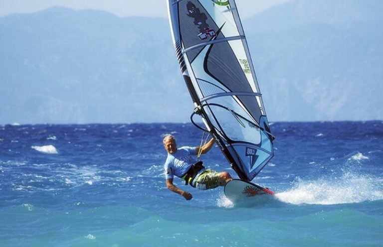 Windsurfer at Prasonisi, Rhodes