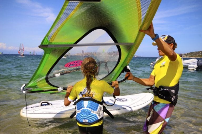Windsurfing lessons at Porto Pollo, Sardinia