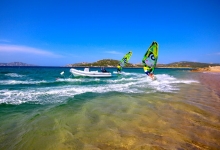 Windsurfing in Sardinia (Porto Pollo), Italy