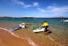 Windsurfing in Sardinia (Porto Pollo), Italy