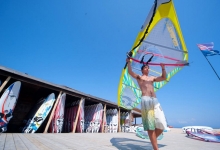 Windsurfing in Sardinia (Porto Pollo), Italy