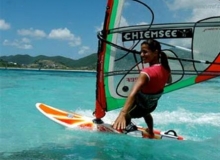 Windsurfing in St Martin, Dutch Antilles