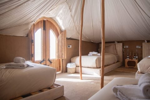Bed in a double or triple tent, Lassarga Camp